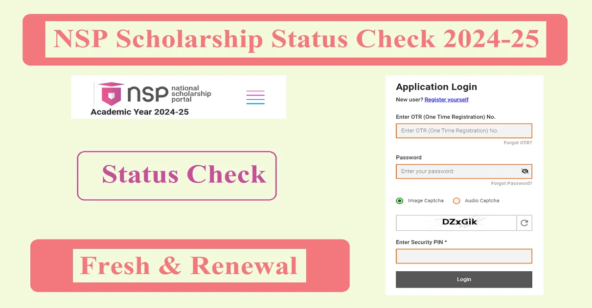 NSP Scholarship Status Check 2024-25