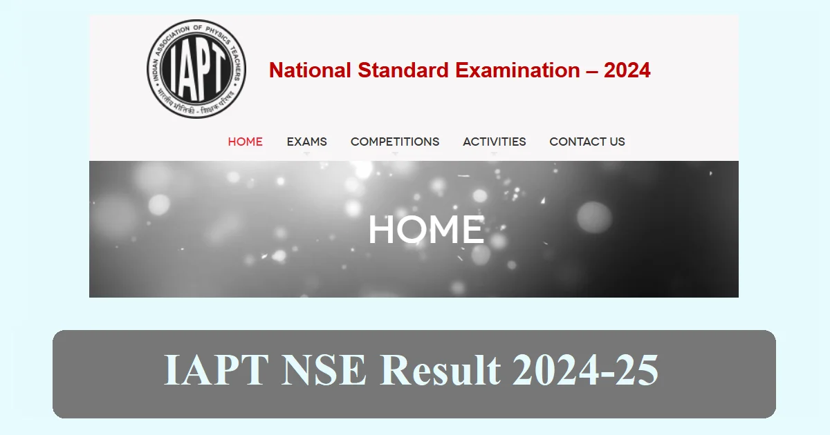 IAPT NSE Result 2024-25