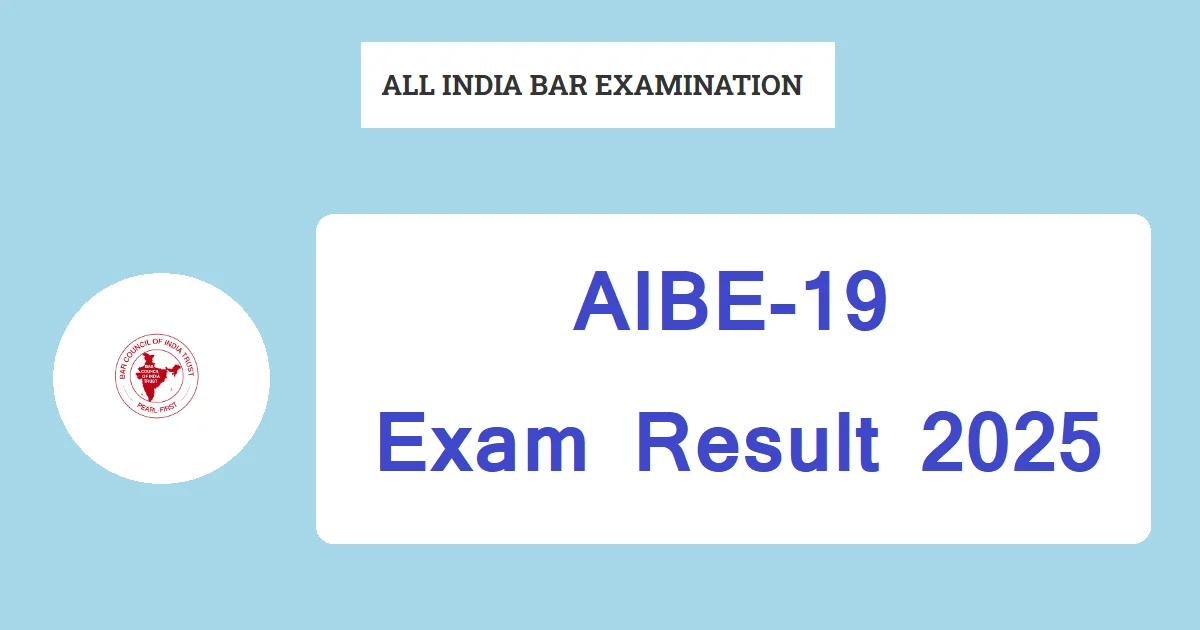 AIBE 19 Exam Result 2025