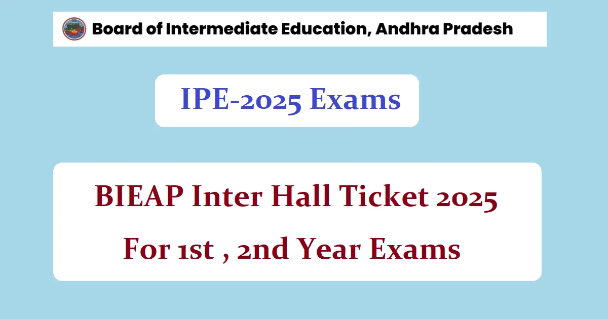 AP Intermediate Hall Ticket 2025 Manabadi