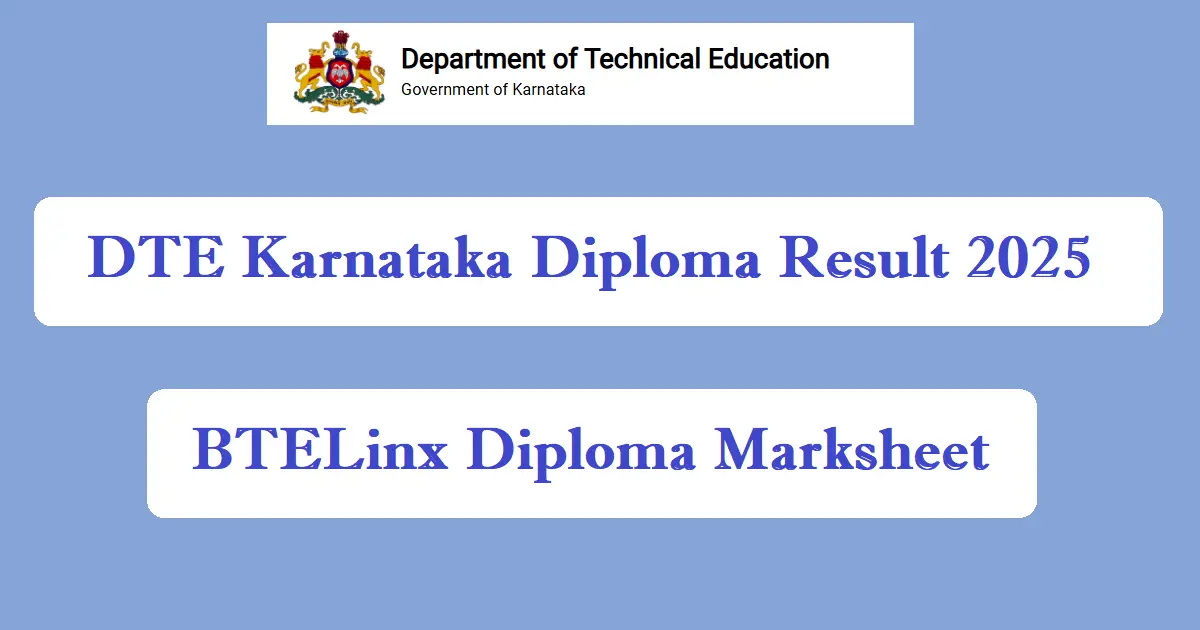 Karnataka BTELinx Diploma Results 2025