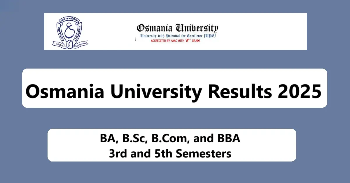 Osmania University Results 2025