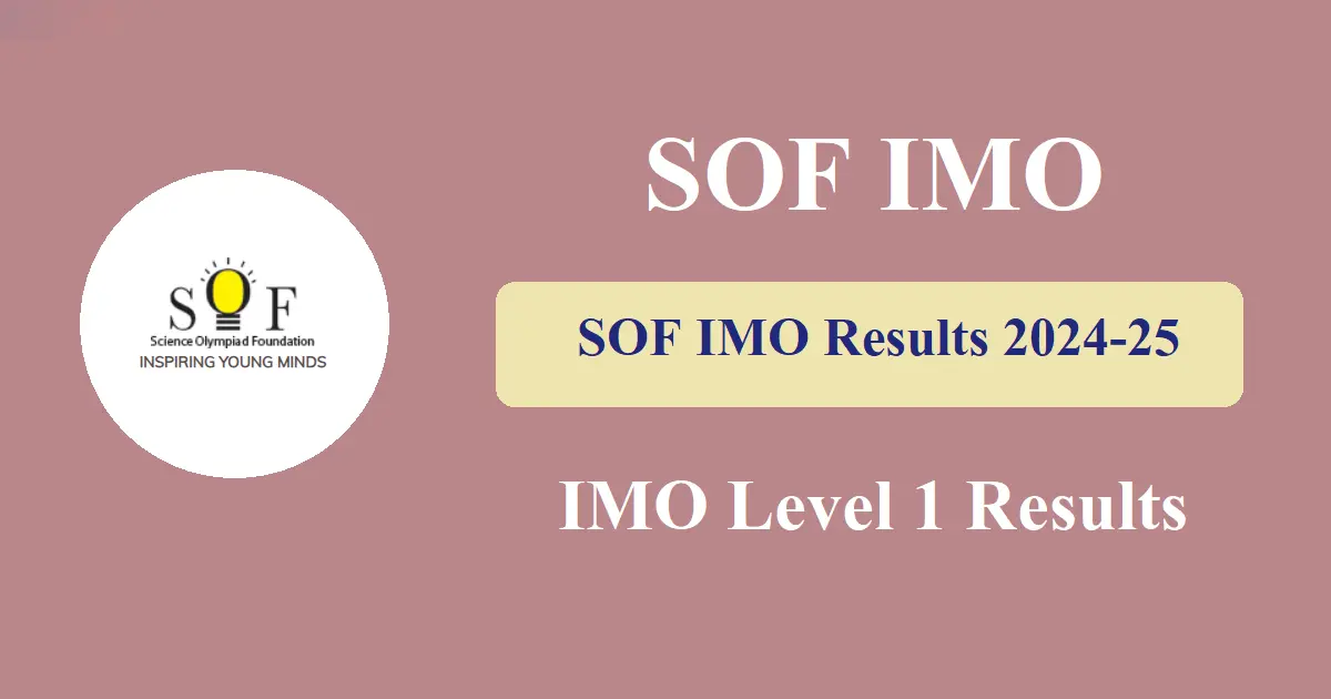 SOF IMO Results 2024-25 Level 1