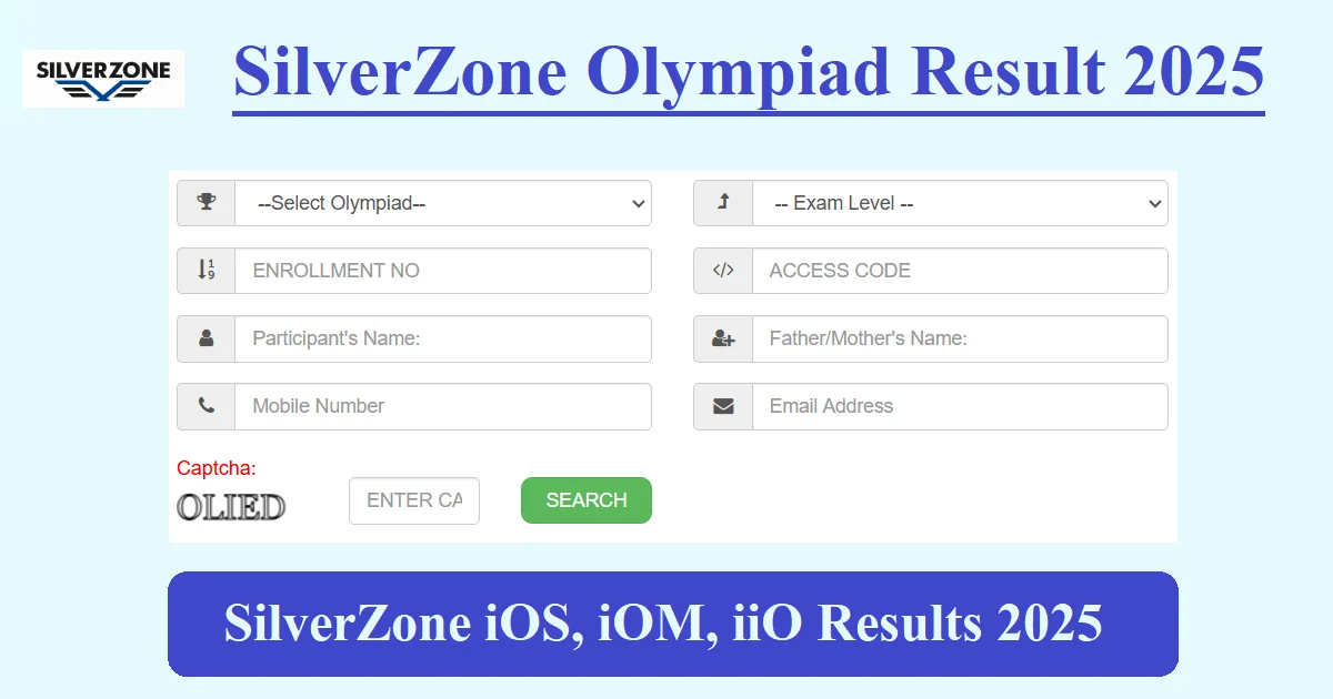 SilverZone Olympiad Result 2025 Date