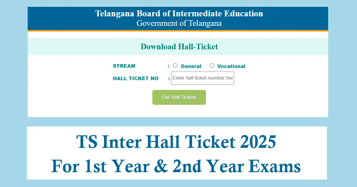 ts inter hall ticket 2025 download