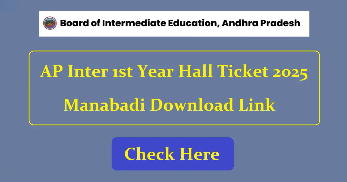 AP Inter 1st Year Hall Ticket 2025